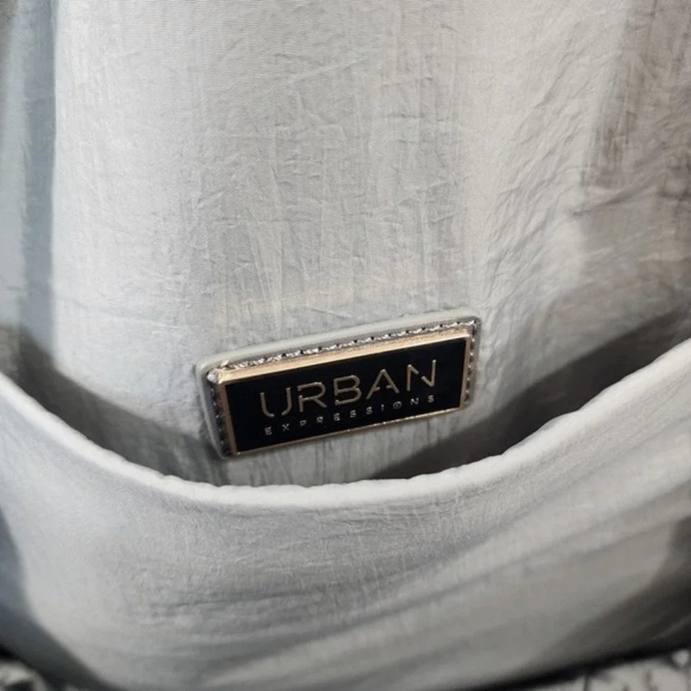 Urban Expressions Quilted‎ Fashion Backpack Blue Nylon Casual Chic Minimalist